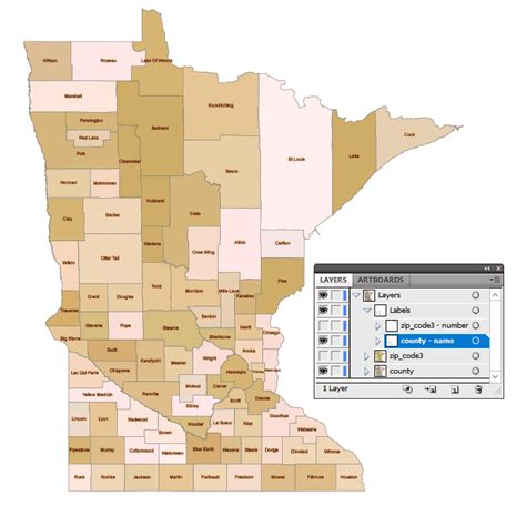 Training and Certification Options for MAP Zip Code Map of Minnesota